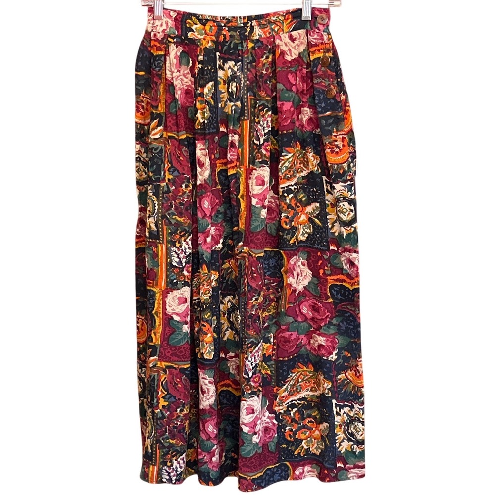 90s Separate Issue Floral Maxi Skirt Bohemian Cottagecore